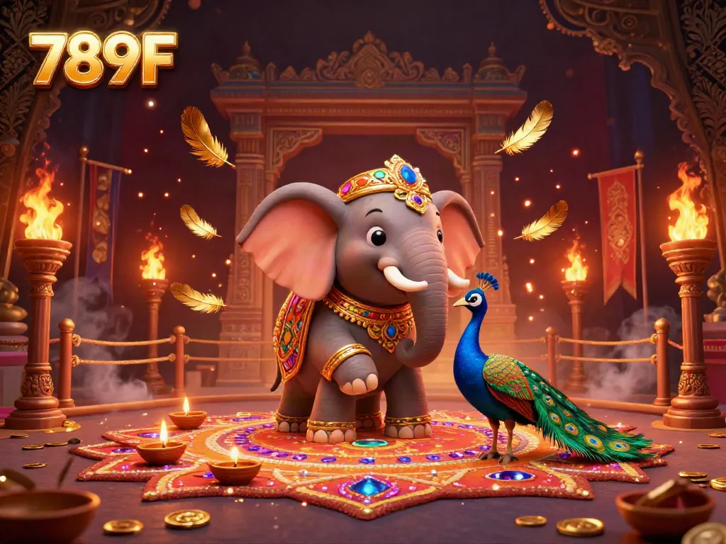 Engage with the vibrant 789F online casino experience featuring colorful characters and dynamic gambling elements.