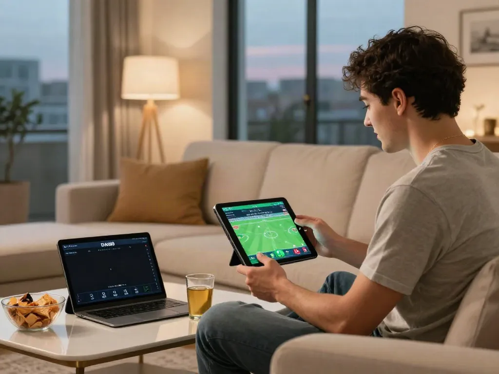 Exciting online betting experience on 1da88.it.com in a cozy home.