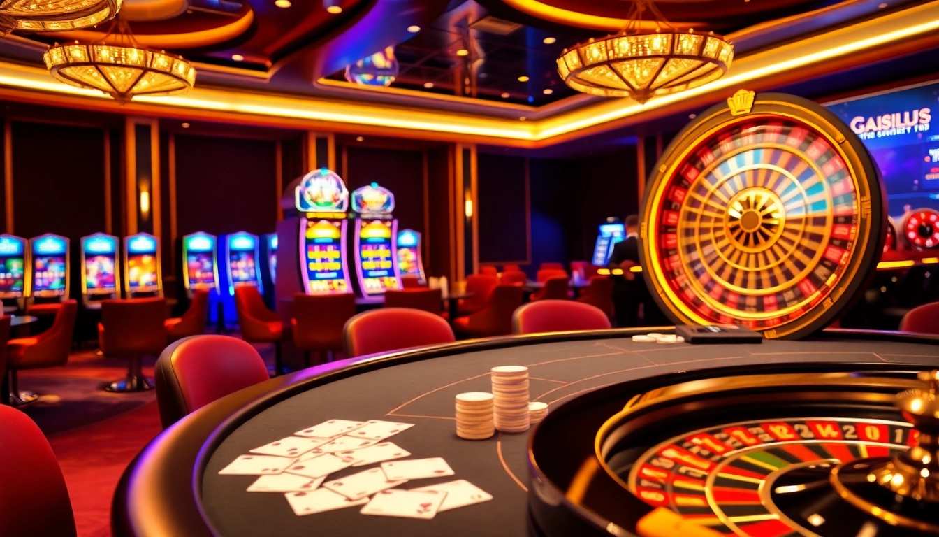 Exciting gameplay at 789 club with poker chips, cards, and slots.