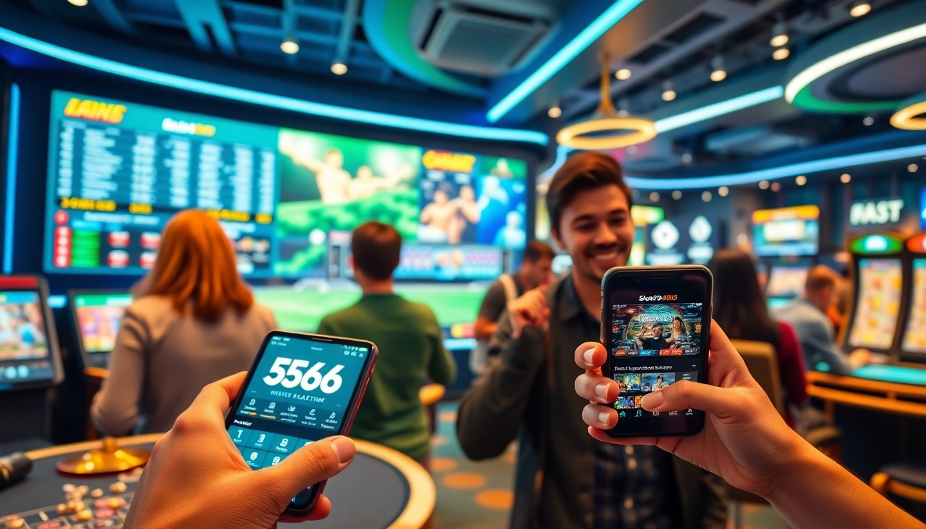 Engaging online betting scene highlighting 566 with diverse players and modern gaming options.