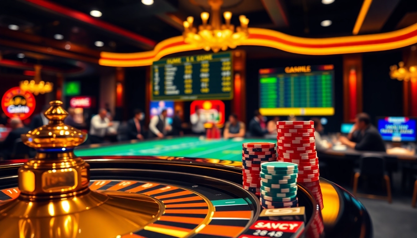 Experience the excitement of rik vip gaming with vibrant poker chips and a shiny roulette wheel.