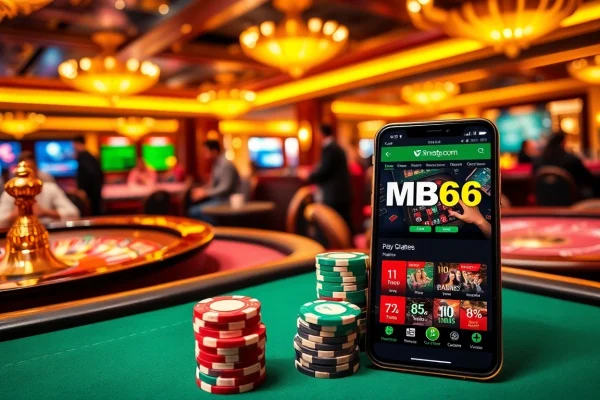 Players engaging in a thrilling game at a casino table featuring MB66 online betting options.