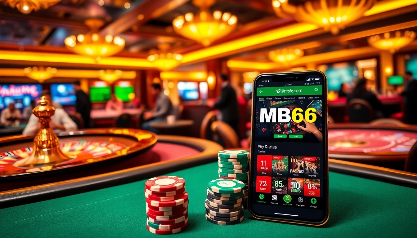 Players engaging in a thrilling game at a casino table featuring MB66 online betting options.