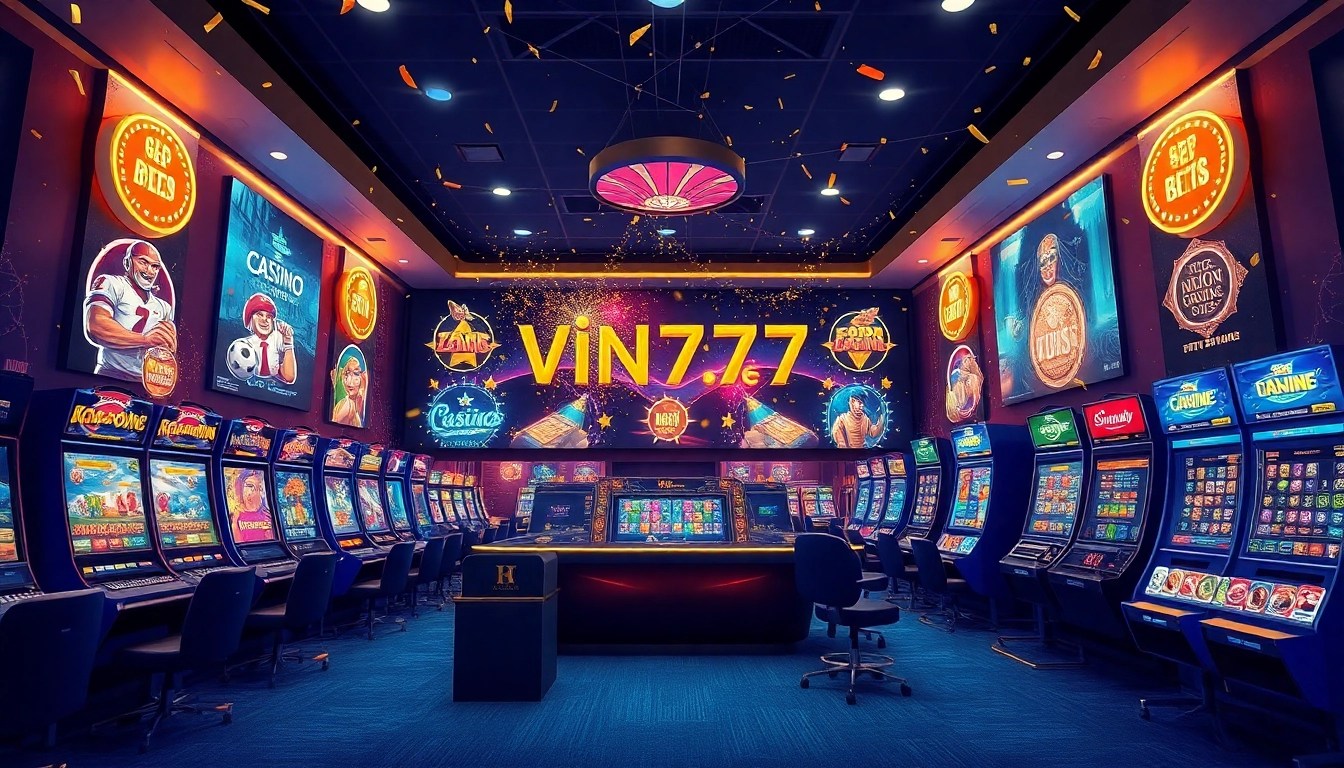 Experience the vibrant world of vin777.gb.net with a dynamic online gambling scene showcasing diverse games.