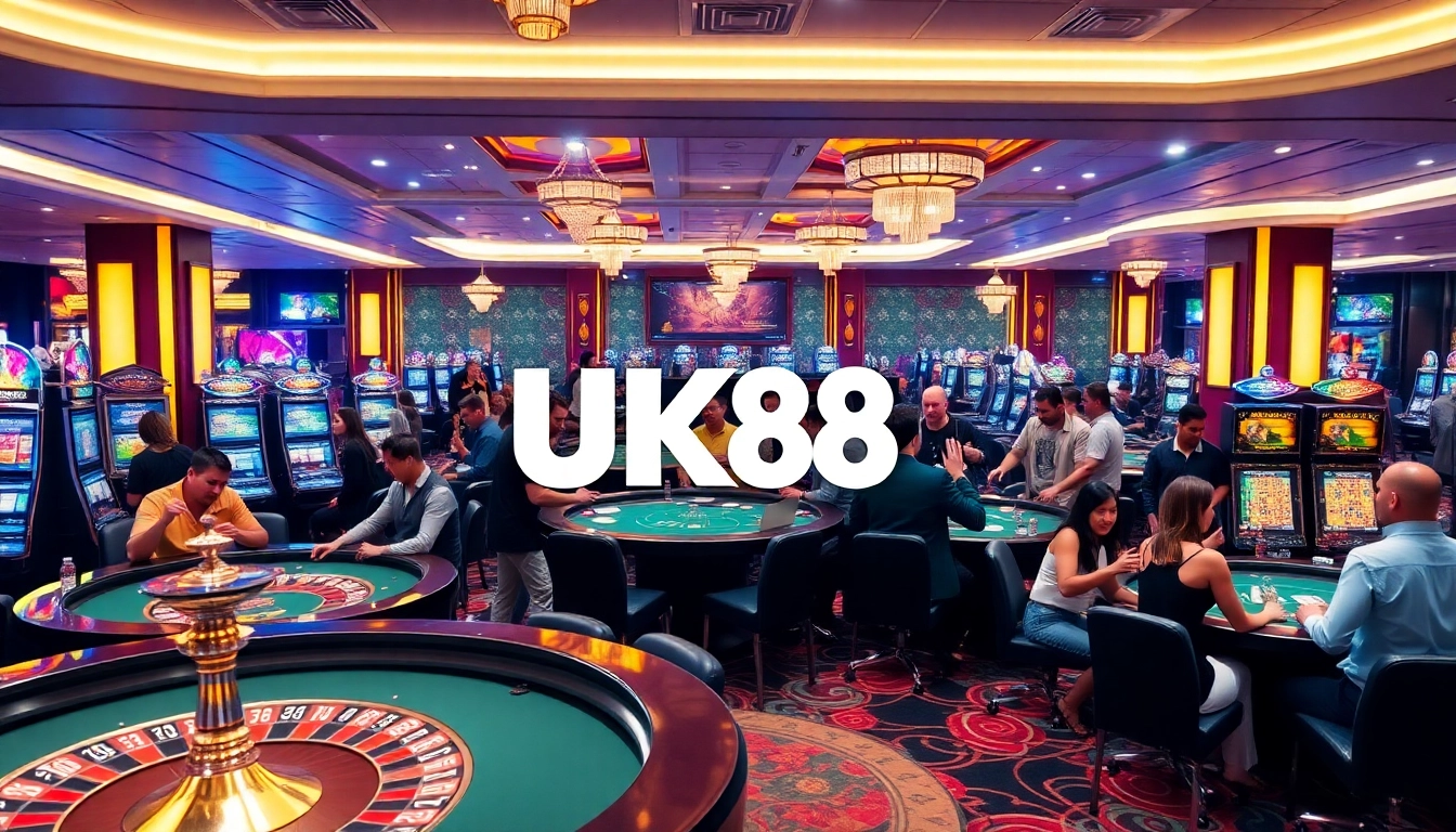 Experience the excitement of UK88 as players engage in thrilling casino games.